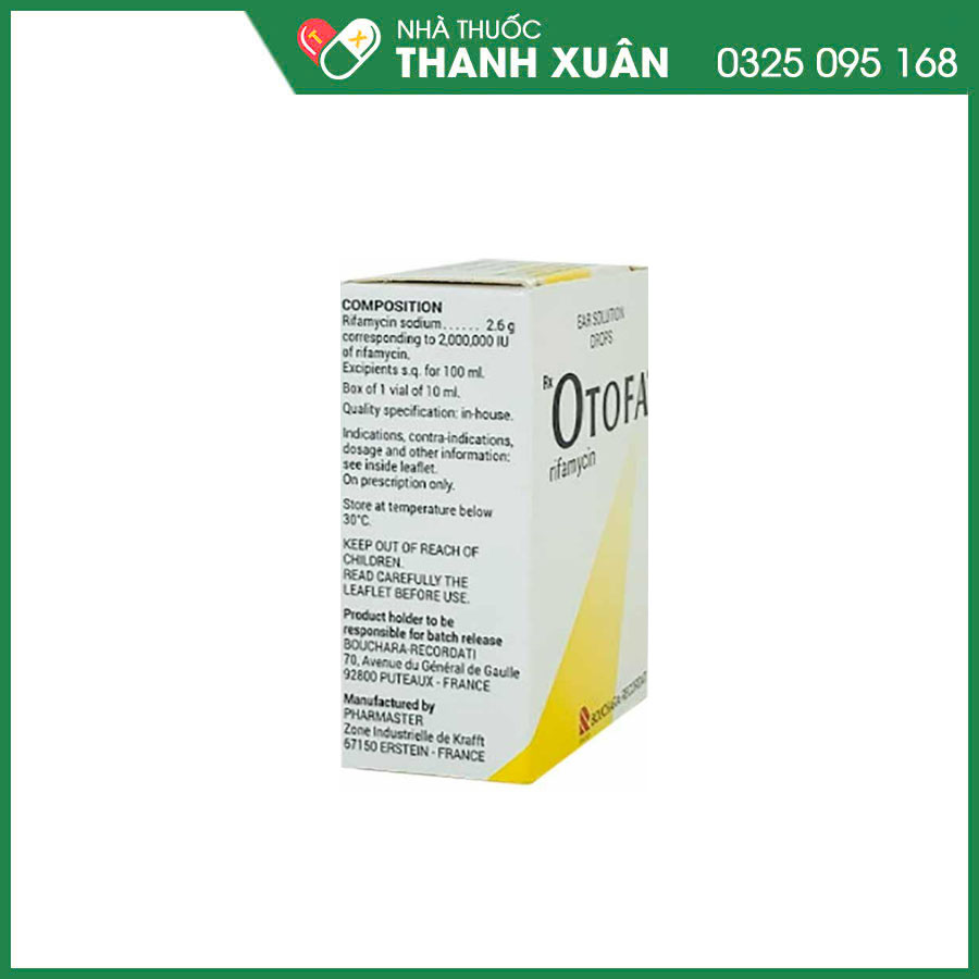 Otofa thuốc kháng sinh điều trị các dạng chảy mủ tai, viêm tai mạn tính